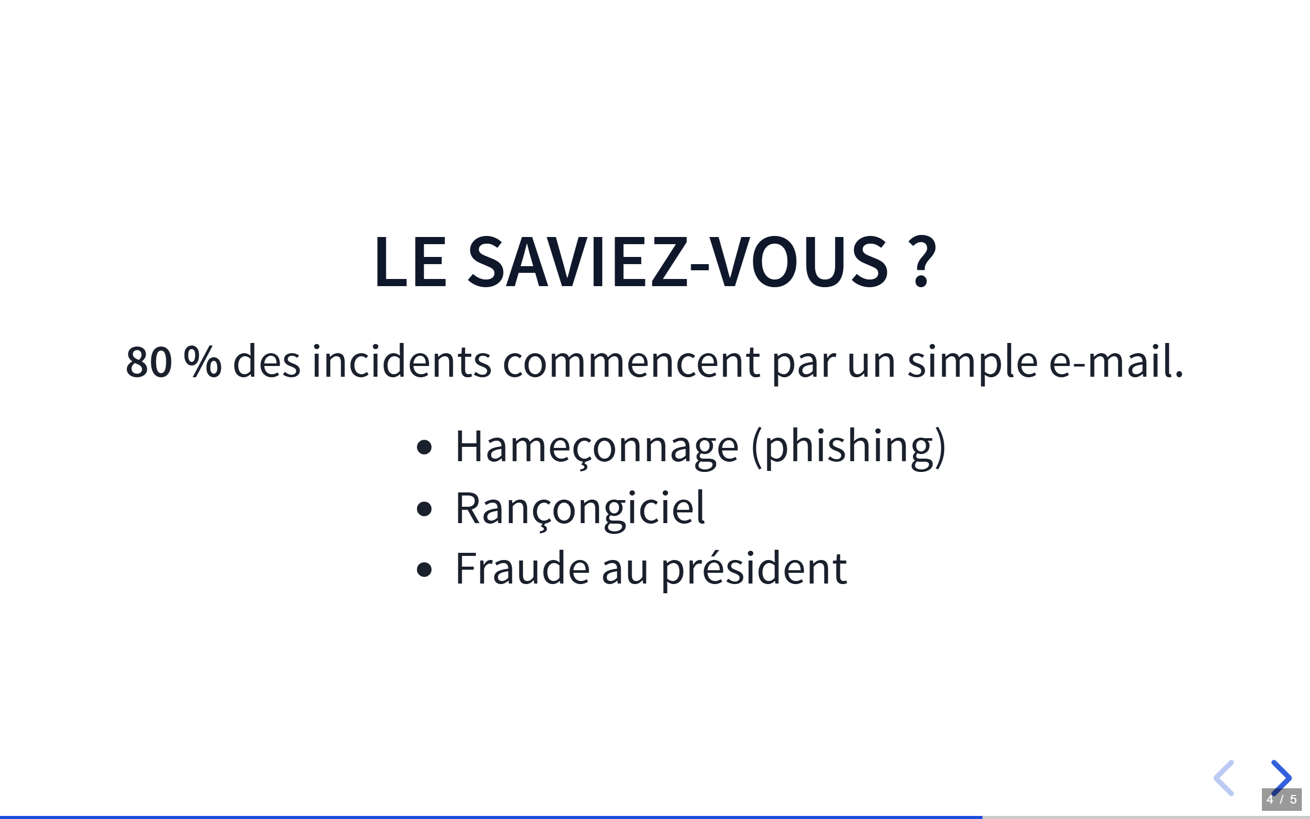 Diaporama d’une formation joué dans le navigateur